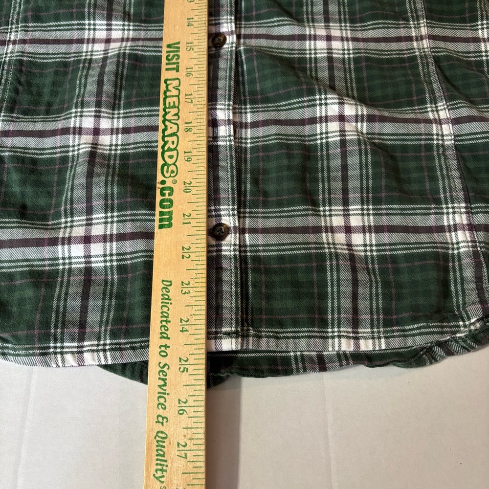 Carhartt Shirt Womens Medium Green Black Plaid‎ Hamilton Flannel Workwear Casual - Picture 6 of 7